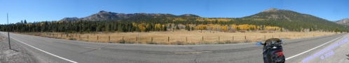 Blue Lakes area: hills painted gold